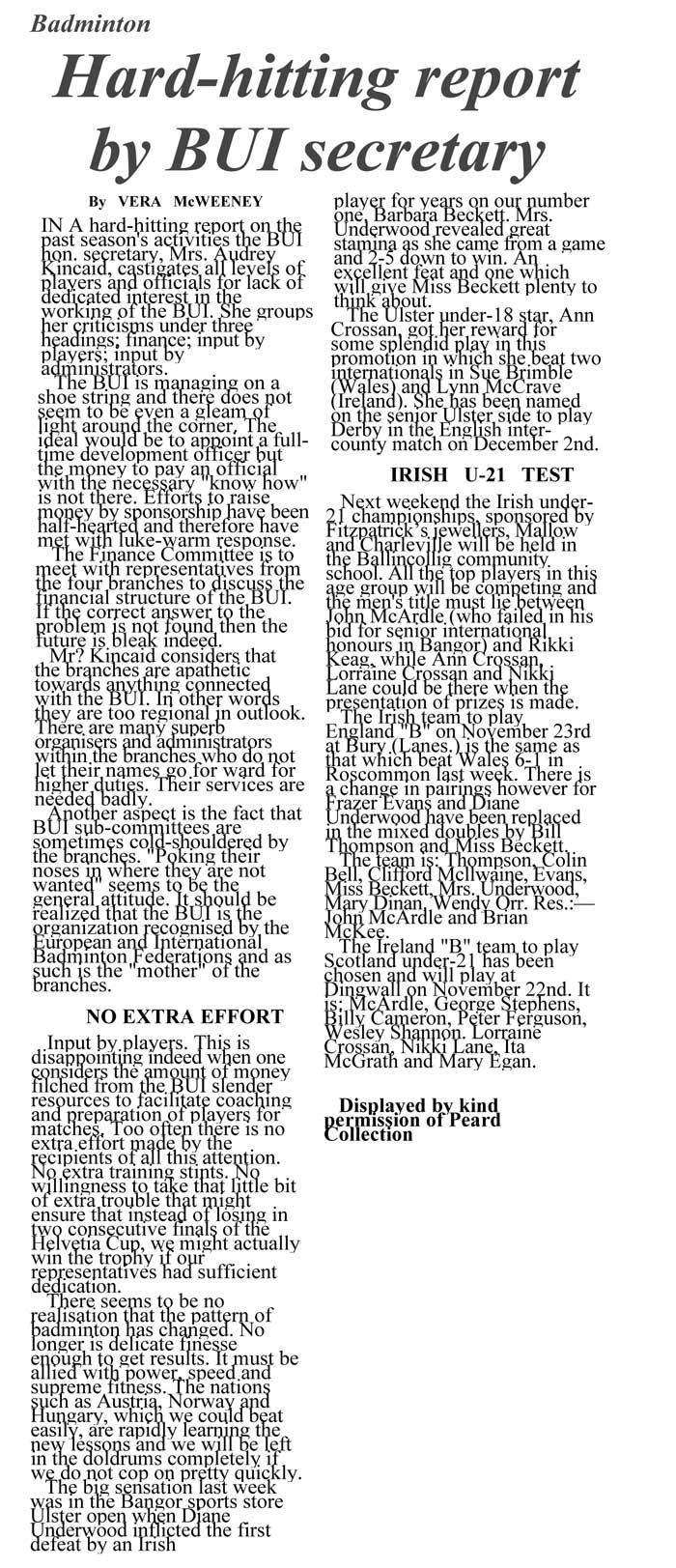 Hard-hitting report by BUI secretary